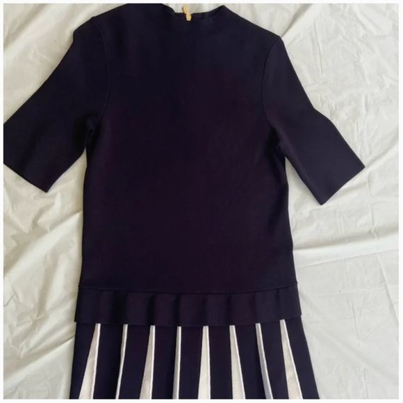 Ted Baker Hethia Pleat Knit Dress navy white size 1 *PLEASE READ* - Picture 6 of 16